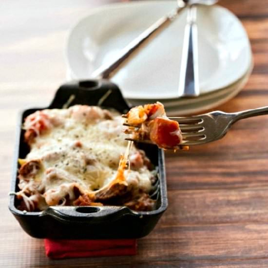 Smashed Garlic Pasta Bake
