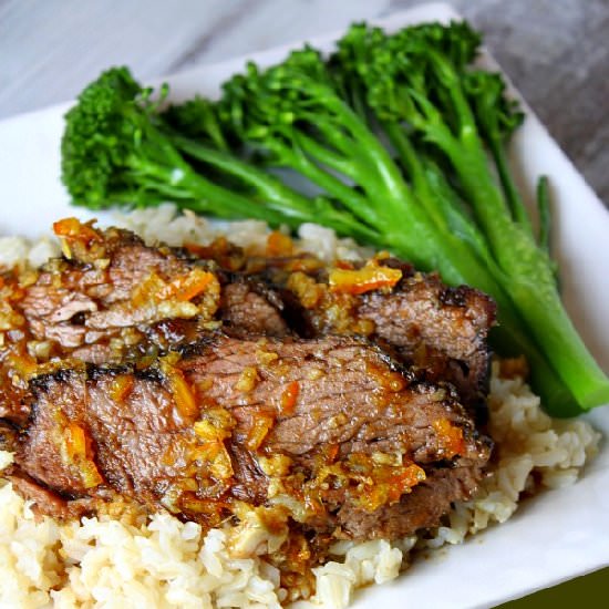 Ginger and Orange Glazed Pot Roast