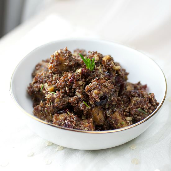 Maple Tempeh + Rosemary Quinoa