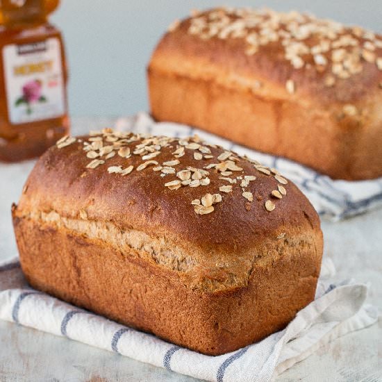 Whole Wheat Honey Oatmeal Bread