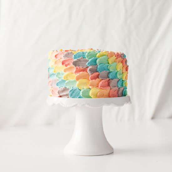 Rainbow Petal Cake