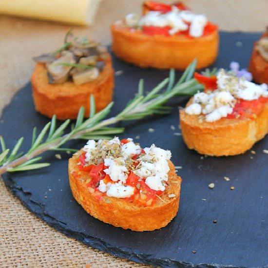 Crostinis Two Ways for Parties