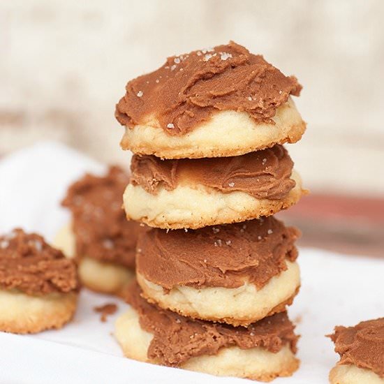 Salted Chocolate Shortbread Cookies