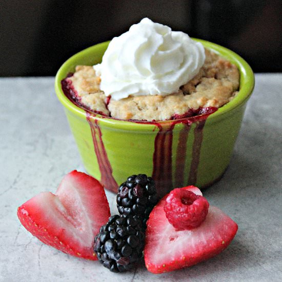 Mini Mixed Berry Cobbler