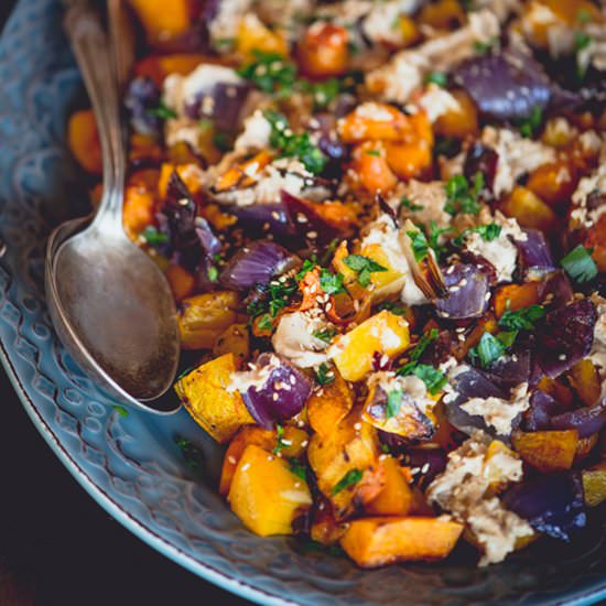 Roasted Butternut, Onion, Tahini
