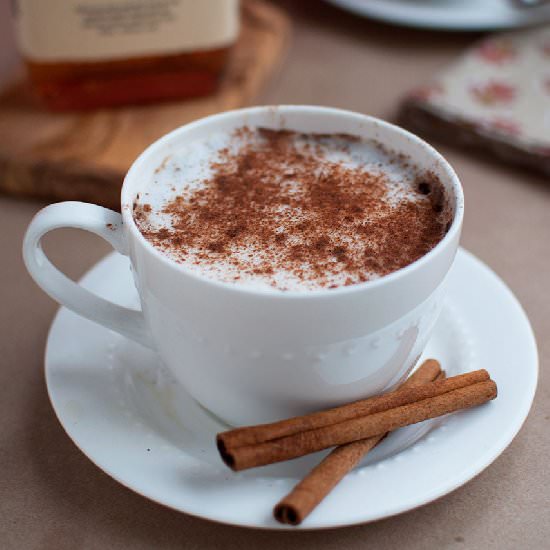 Bourbon Latte with Cinnamon