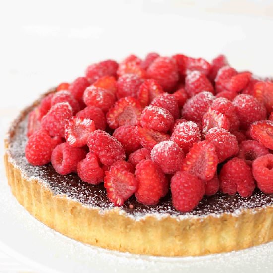 Chocolate Truffle Raspberry Tart