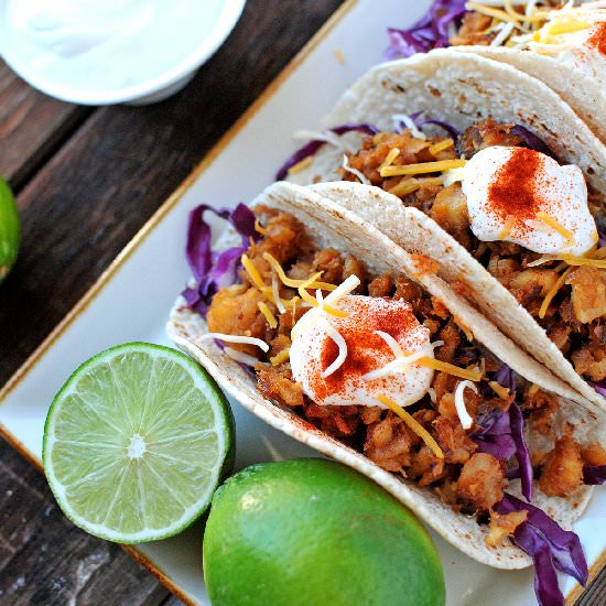 Honey Sesame Fish Tacos w/Lime Gree