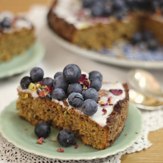 Rosewater, Pistachio, Cardamom Cake