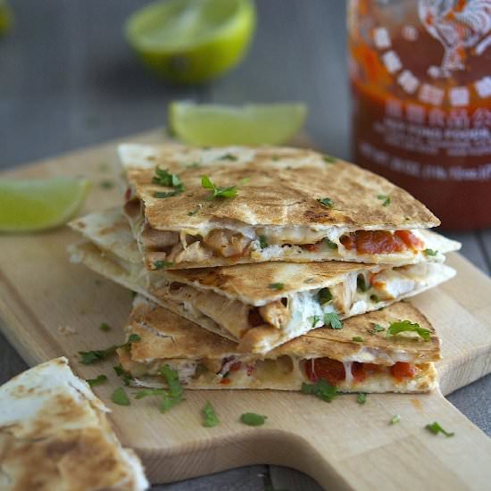 Key West Spicy Chicken Quesadillas
