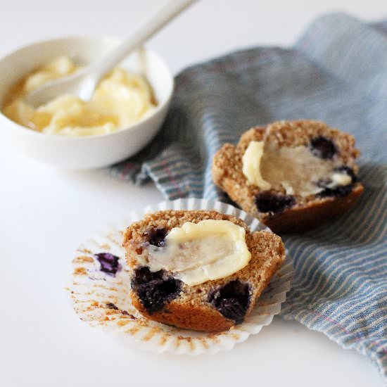 Whole Wheat Blueberry Muffins