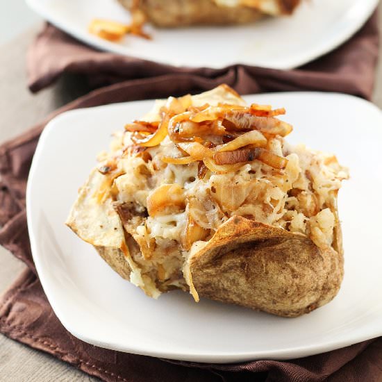 French Onion Stuffed Potatoes