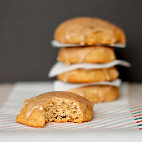 Cinnamon Glazed Banana Cookies