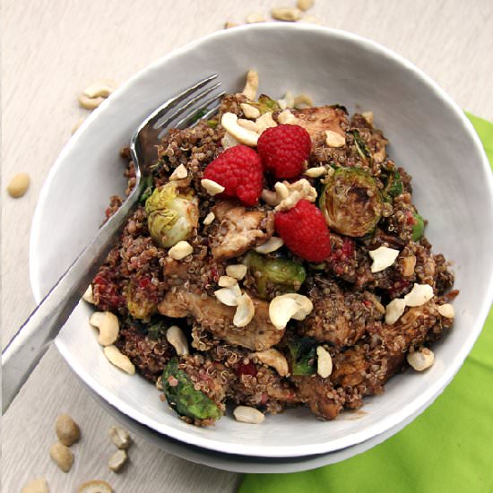 Raspberry Cashew Chicken Quinoa