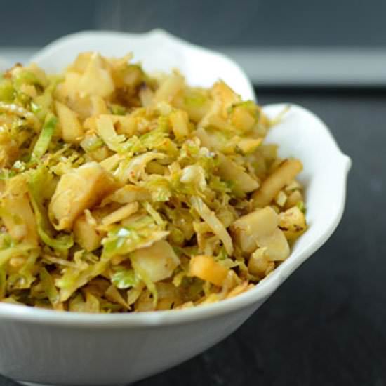 Hot Brussels Sprouts Slaw