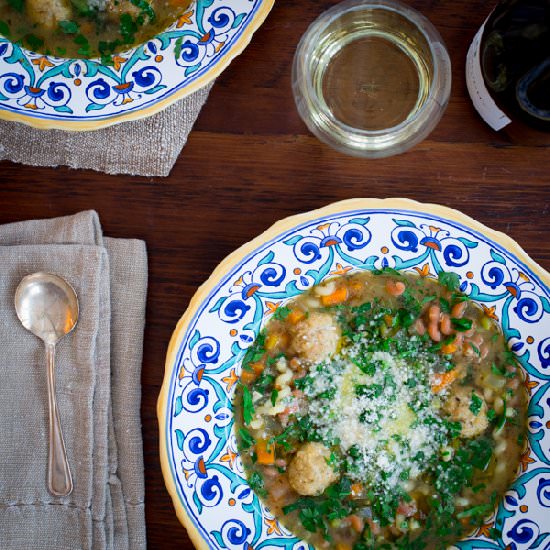 Chicken Noodle Italian Wedding Soup