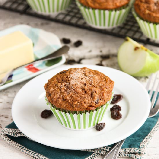 Jessica’s Banana Apple Bran Muffins