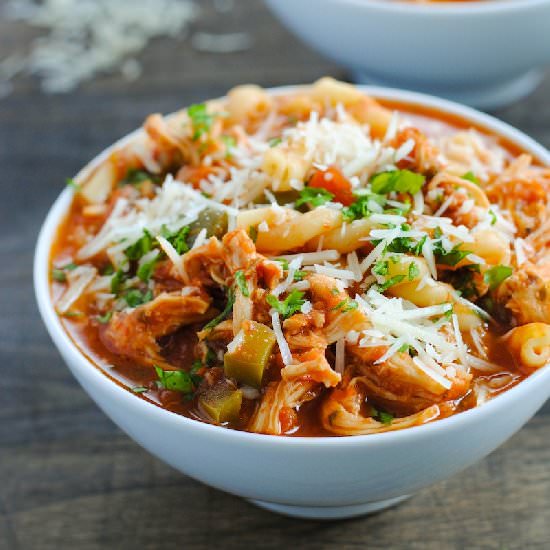 Slow Cooker Chicken Parmesan Soup