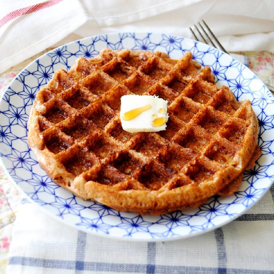 Healthier Snickerdoodle Waffles