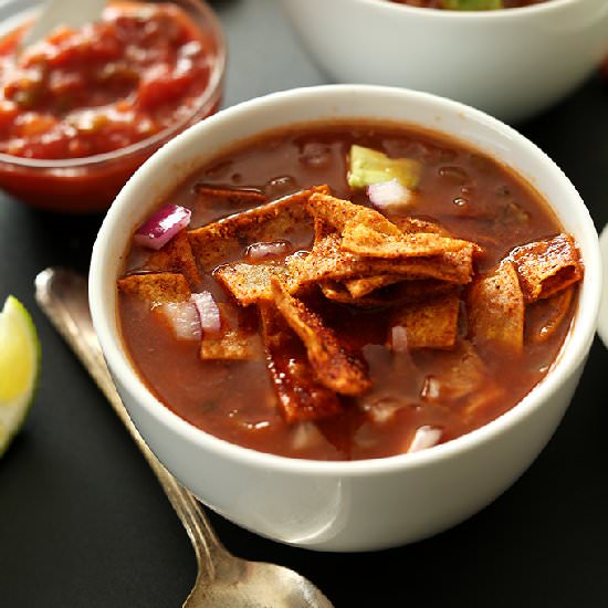 Loaded Veggie Nacho Soup