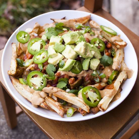 Healthy Vegan Chili Cheese Fries
