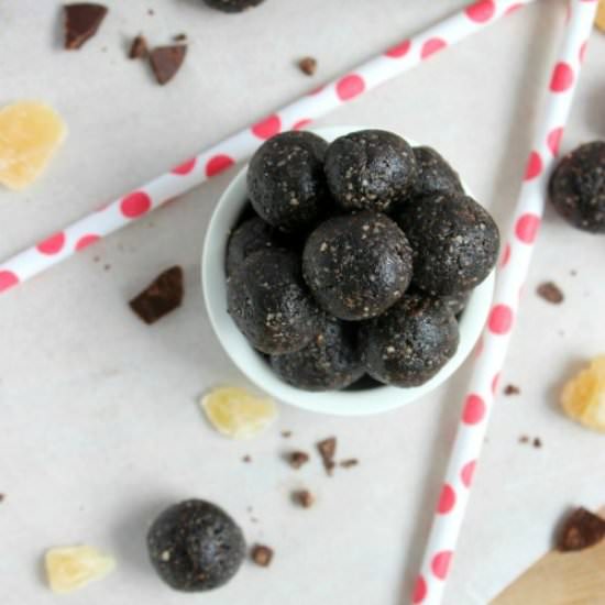 Double Choc Ginger Energy Bites