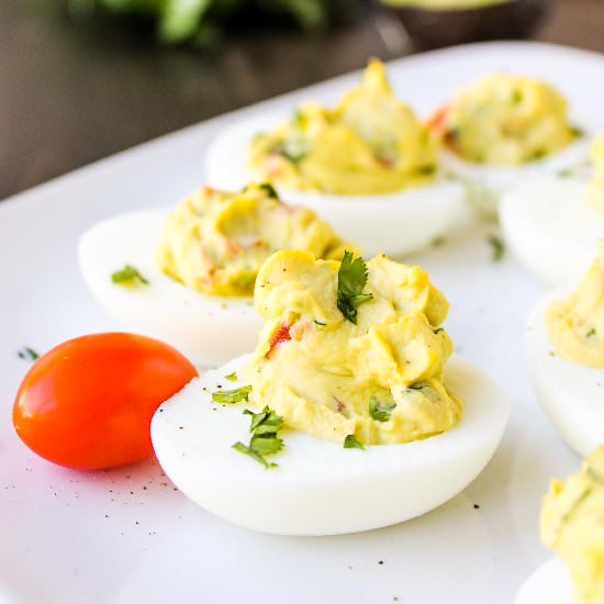 Deviled Guacamole Eggs