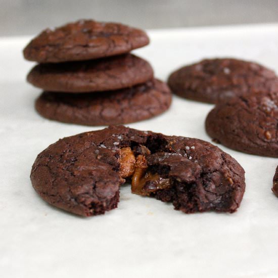 Caramel Toffee Chocolate Cookies