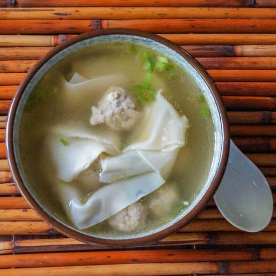 Deconstructed Wonton Soup