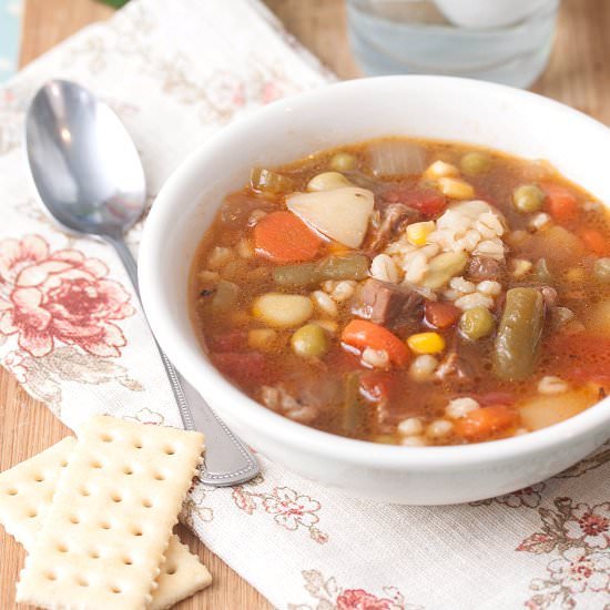 Vegetable Beef & Barley Soup
