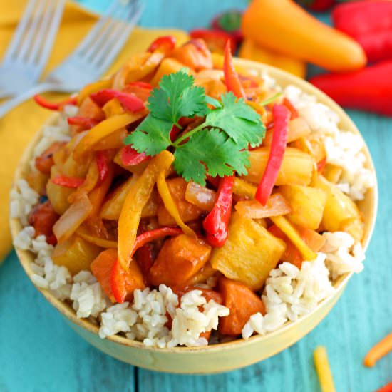 Vegetarian Sweet and Sour Stir Fry