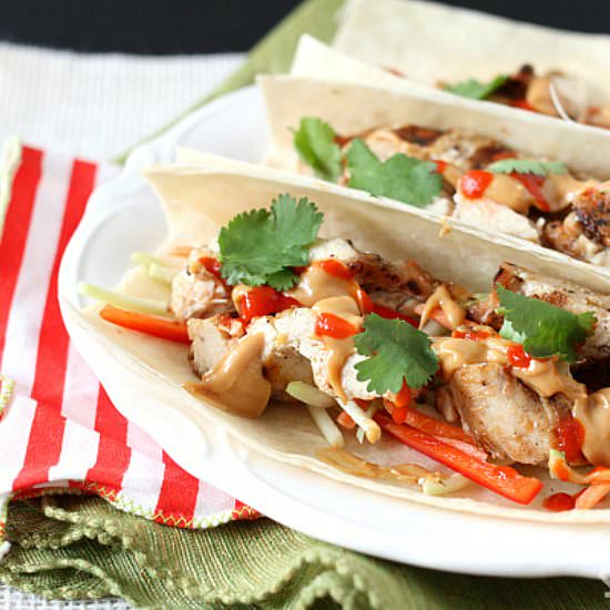 Thai Chicken Tacos