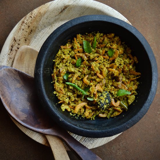 Dried Prawns with Coconut