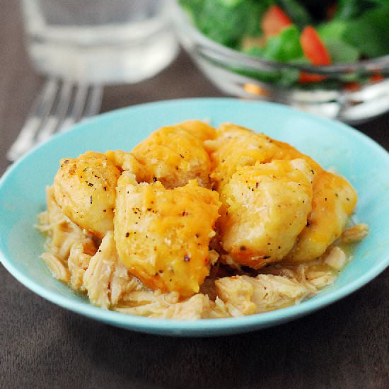Garlic Herb Cheesy Chicken Dumpling