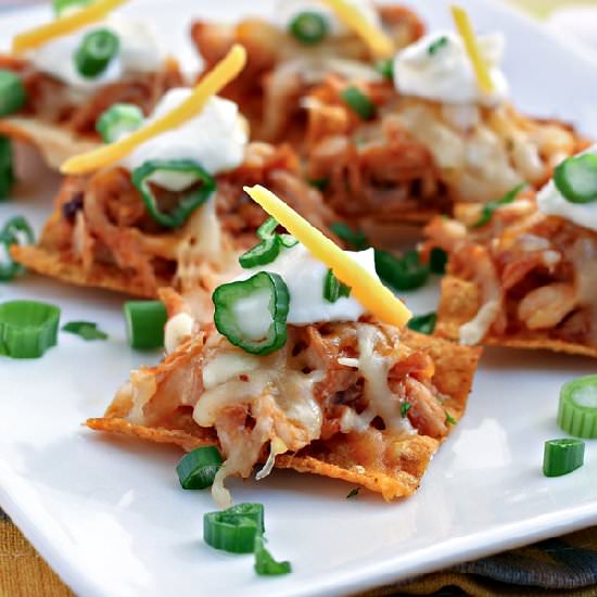 Sweet & Spicy BBQ Chicken Nachos