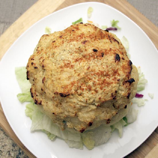 Cheesy Roasted Cauliflower Head