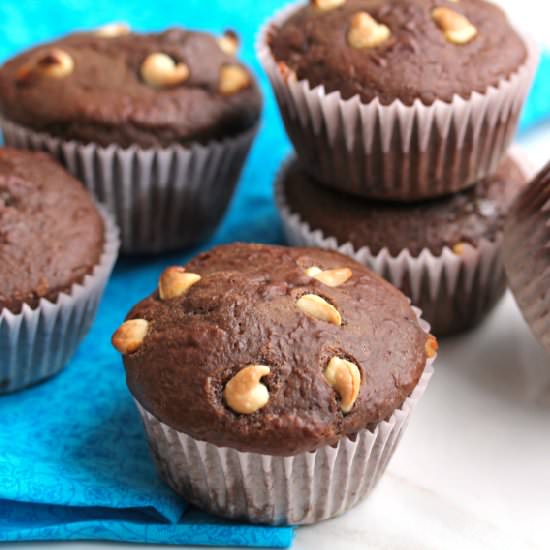 Light Chocolate Chocolate Muffins