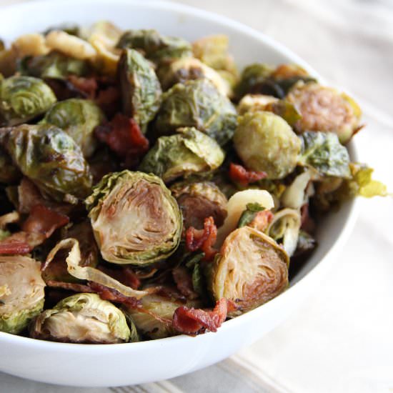 Caramelized Brussels w/Bacon &Honey