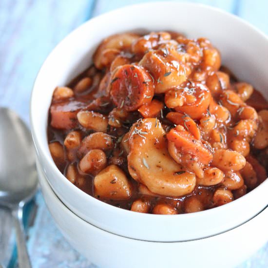 Slow Cooker Sweet and Sour Beans