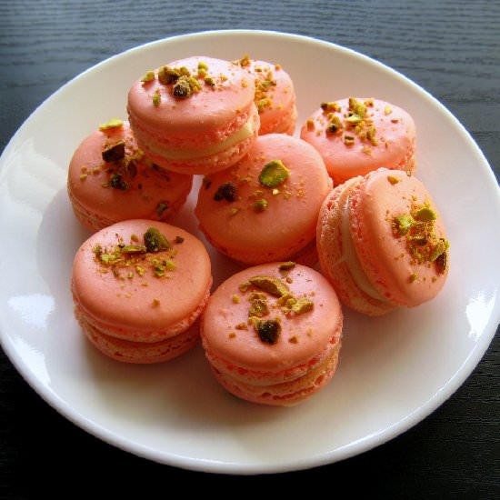 Grapefruit Pistachio Macarons
