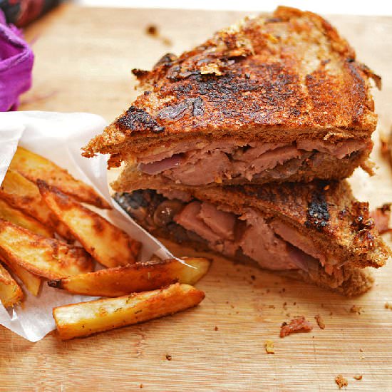 Sausage, Mushroom & Cheese Sandwich