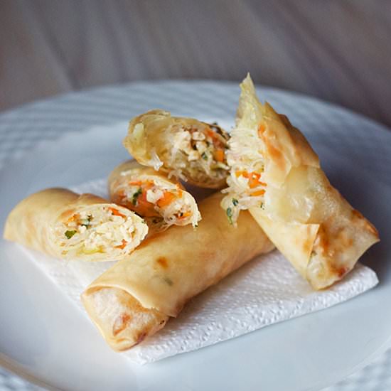 Chicken & Vegetable Spring Rolls