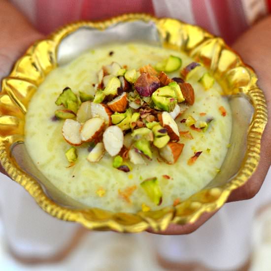 Kheer (Indian Creamy Rice Pudding)