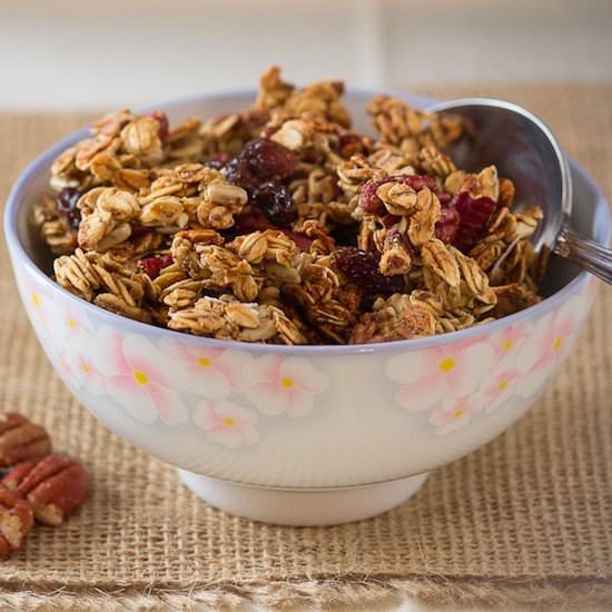 Maple Pecan Cluster Granola