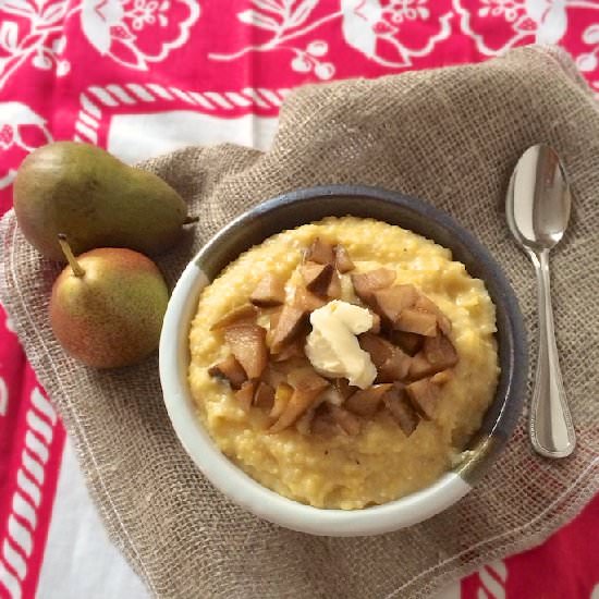 Breakfast Polenta with Pears