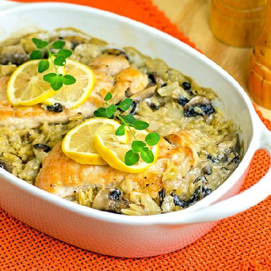 Lemon Chicken Oreganata Casserole