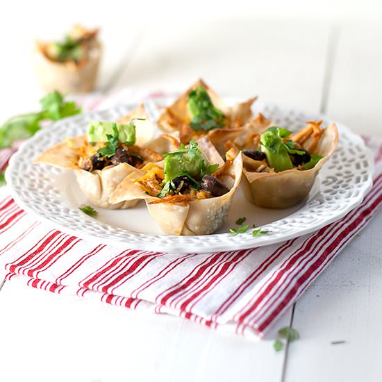 Black Bean Chicken Enchilada Cups