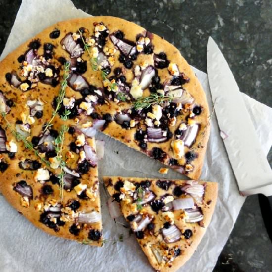Savory Wild Blueberry Pizza