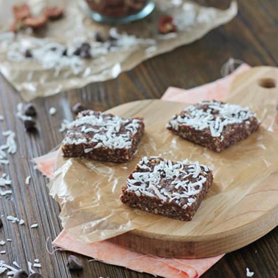 Healthier brownie snack bars