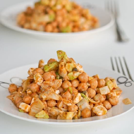 Chickpea Salad with Artichokes